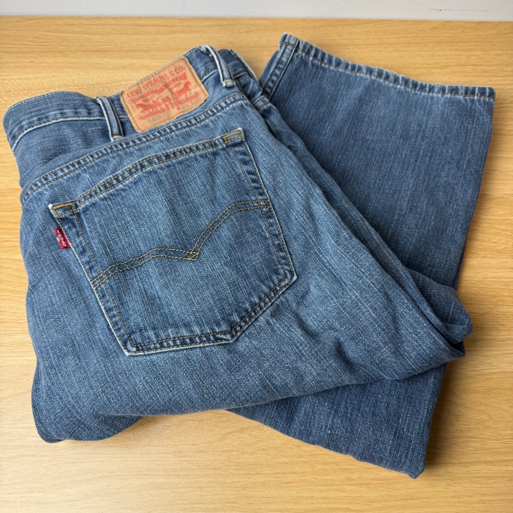 Levi's 569 Mens Loose Straight Jeans 38x30 (37x28) Baggy Skater Grunge 90s Style